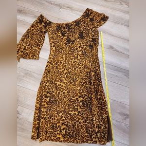 Stenay offshoulder silk beaded mini dress, size 6